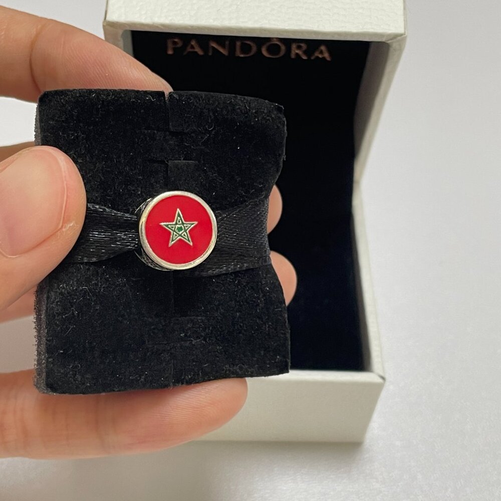 Pandora Morocco Flag Charm Bead Pendant